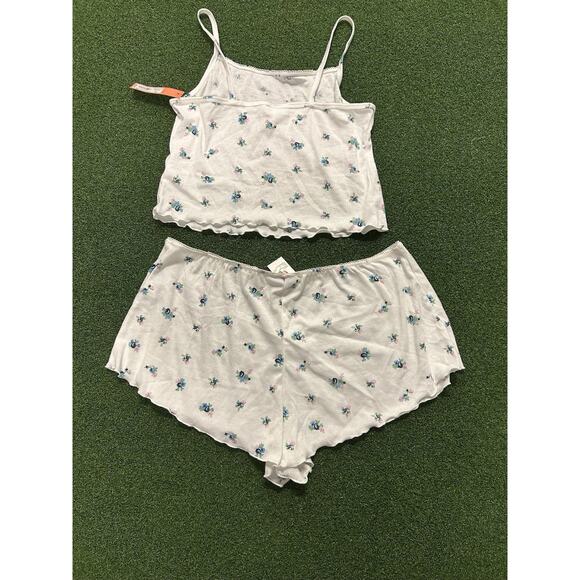 Colsie White Floral Lace Coquette Romantic Pajama Set Women’s XL - Picture 5 of 5